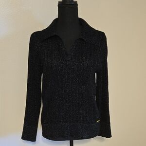 Nine West Black V-Neck Sweater